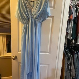 Baby blue maternity dress